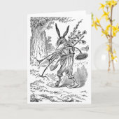 De Tuinman van het konijn met Schop & Ontworteld Kaart (Gele Bloem)