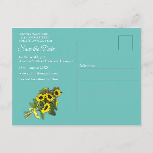 De tuinpartij aankondigingskaart (Achterkant)