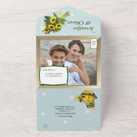 De tuinpartij all in one uitnodiging (Buitenkant)