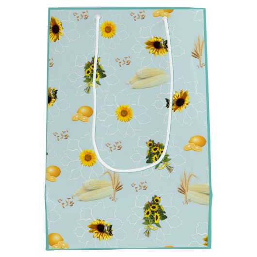 De tuinpartij herhaalt ontwerp medium cadeauzakje (Achterkant)