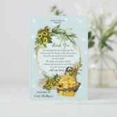 De tuinpartij RSVP kaartje (Staand voorkant)