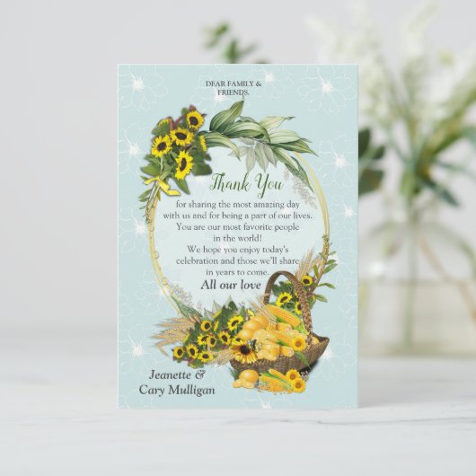 De tuinpartij RSVP kaartje (Staand voorkant)