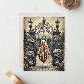 De Tuinspreuk van Roseveil Manor – Gotisch  Notitiekaartje (Voorkant / Achterkant in situ)