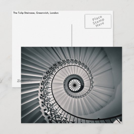 De Tulip Staircase, Greenwich, Londen Briefkaart (Voorkant / Achterkant)