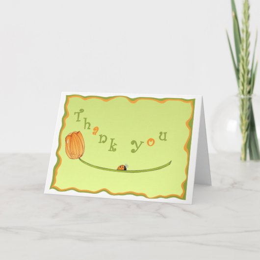 De tulp dankt u kaardt bedankkaart (Voorkant)