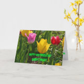 De Tulp van de Tijd van de lente Kaart (Gele Bloem)