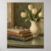 De Tulpen Leestafel Kunstprint Poster (Voorkant)