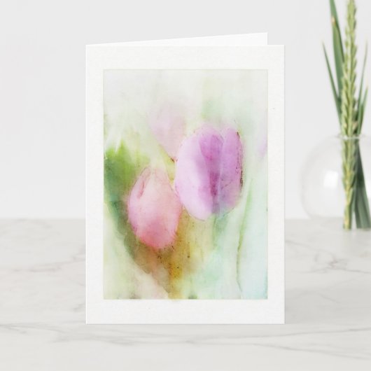 De Tulpen van de waterverf Kaart (Voorkant)