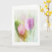 De Tulpen van de waterverf Kaart (Gele Bloem)