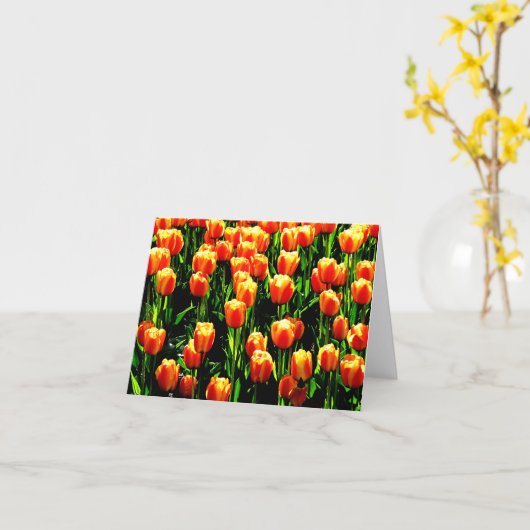 De Tulpen van de zonneschijn Kaart (Gele Bloem)