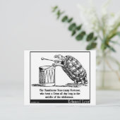 De Tumultuous Tom-TMammie Tortoise Briefkaart (Staand voorkant)