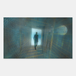 De tunnelstickers rechthoekige sticker