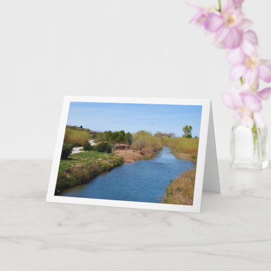 De Turia rivier bij Riba-roja de Túria, Spanje Kaart (Orchidee)