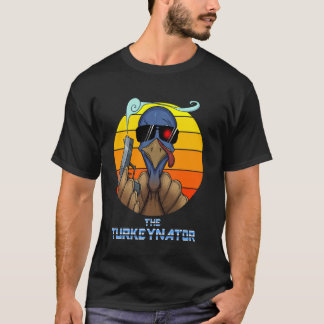 De Turkeynator Funny Thanksgiving Turkije met de z T-shirt