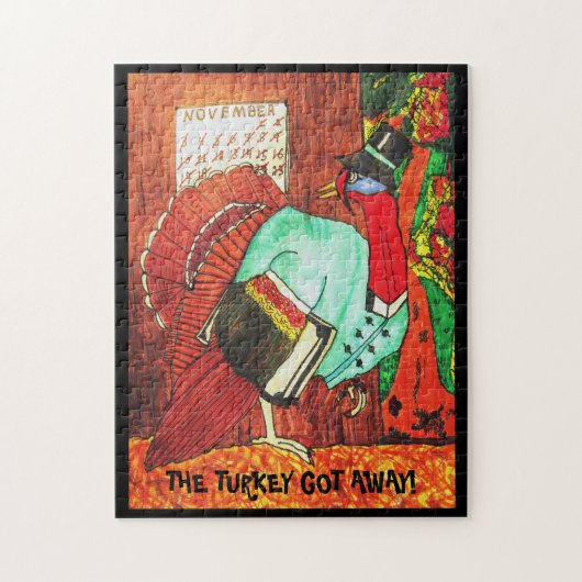 DE TURKIJE KWAM WEG! Thanksgiving Legpuzzel (Verticaal)