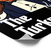 De Turkije-vader Thanksgiving Dag Fun Meme Herfst  Poster (Hoek)