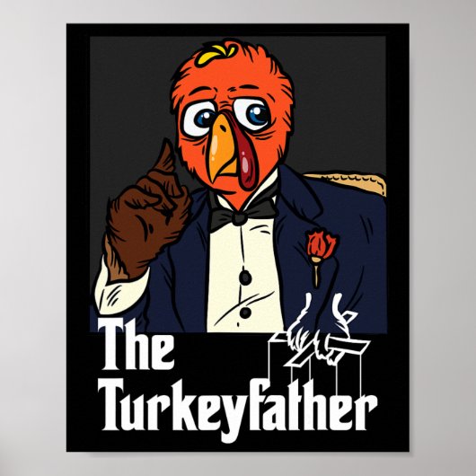 De Turkije-vader Thanksgiving Dag Fun Meme Herfst  Poster (Voorkant)