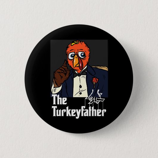 De Turkije-vader Thanksgiving Dag Fun Meme Herfst Ronde Button 5,7 Cm (Voorkant)