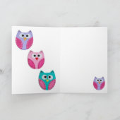 de turkoois-uil, Whoo heeft een verjaardag? Kaart (Binnen)
