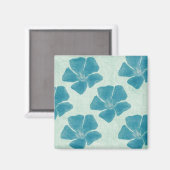 De turkooise Magneet van het Patroon van de Bloem (Voorkant / Achterkant)