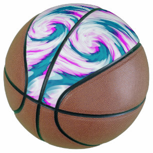 De turkooise Roze Werveling van de Kleurstof van Basketbal