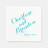 De turkooise Servetten van het Document van het (Voorkant)