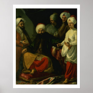 De Turkse ambassadeur en zijn entourage bij de Co. Poster