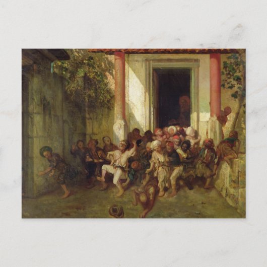 De Turkse school verlaten Briefkaart (Voorkant)