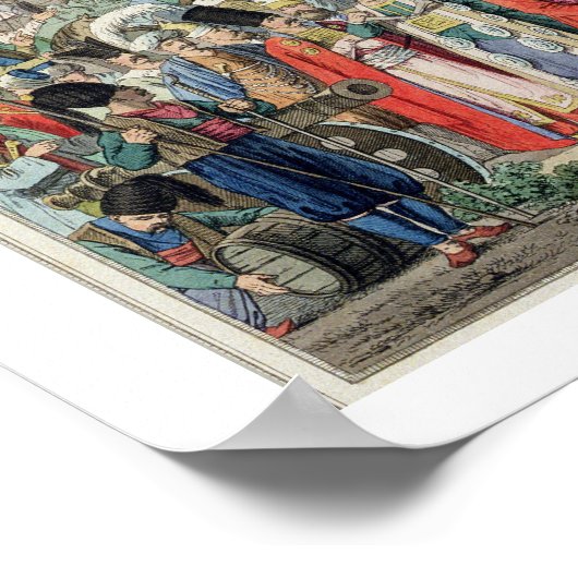 De Turkse sultan herziet zijn Janissaries (engr Poster (Hoek)