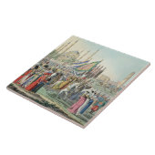 De Turkse sultan herziet zijn Janissaries (engr Tegeltje (Zijkant)