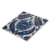 De Turkse Tegel van de Foto van de Bloem Deisgn2 Tegeltje (Zijkant)