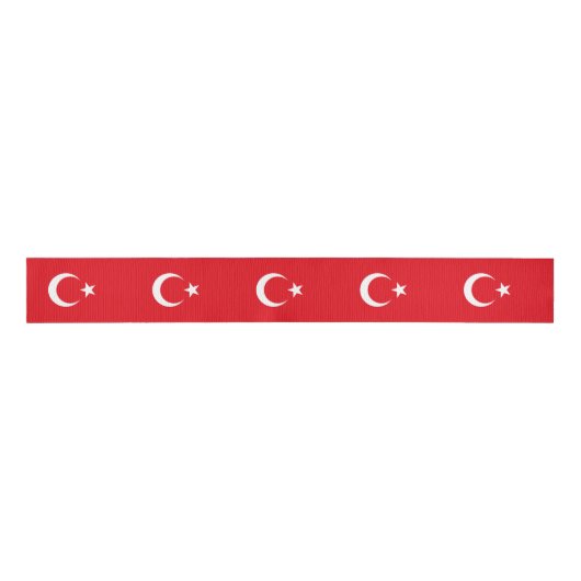 De Turkse vlag & Turkije reizen, vakantie/sport Grosgrain Lint (Voorkant)