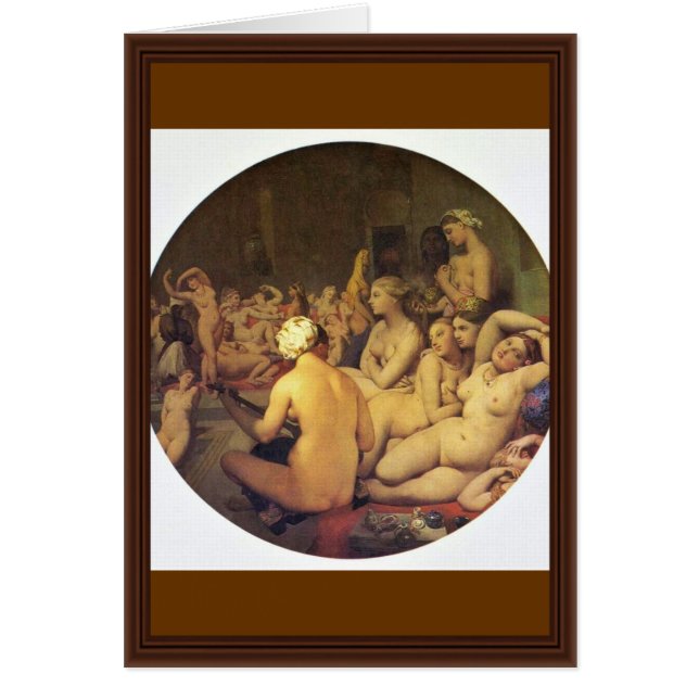 De Turkse weg (Tondo) van Ingres Jean Auguste do (Voorkant)