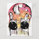 de turntablist briefkaart (Voorkant)