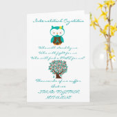 De tussenliggende Uil van de Cystitis Kaart (Gele Bloem)