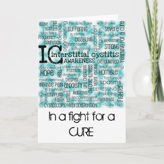 De tussenliggende Woorden van de Cystitis Kaart (Voorkant)