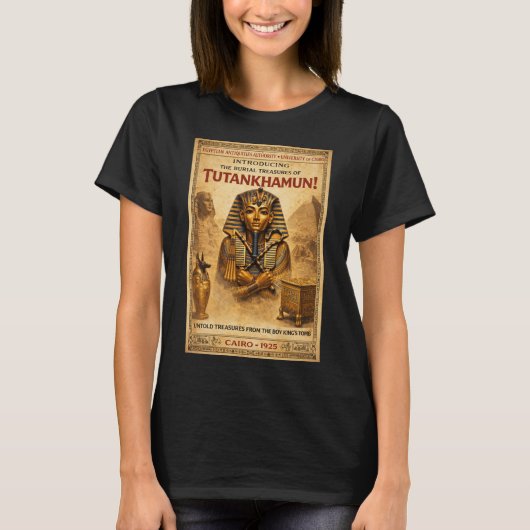 De "Tutankhamun 1925" tentoonstellingsposter T-shirt (Voorkant)