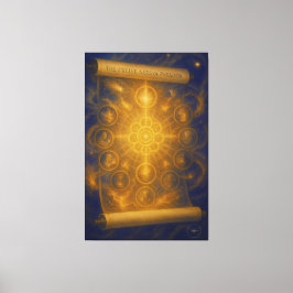 De twaalf assen van de paradox canvas afdruk