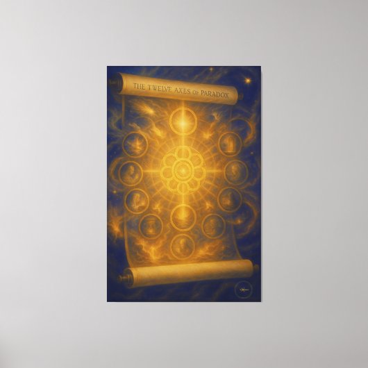 De twaalf assen van de paradox canvas afdruk (Voorkant)