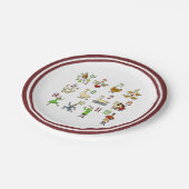 De twaalf dagen Kerstmis, uw randkleur Papieren Bordje (Gekanteld)