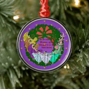 De twaalf dagen kerstvakantie-Collectie: dag negen Metalen Ornament