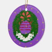 De twaalf dagen kerstvakantie-Collectie: Dag zeven Keramisch Ornament (Links)