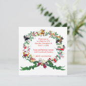 De twaalf dagen van de kerstuitnodiging kaart (Staand voorkant)