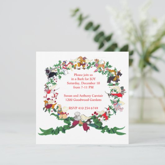 De twaalf dagen van de kerstuitnodiging kaart (Staand voorkant)