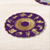 De twaalf dagen van de Paarse Kerst Kartonnen Onderzetters (Gekanteld)