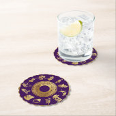 De twaalf dagen van de Paarse Kerst Kartonnen Onderzetters (Insitu)