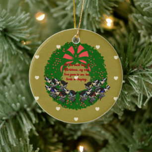 De twaalf dagen van het kerstCollectie: Dag Tien Keramisch Ornament