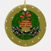 De twaalf dagen van het kerstCollectie: Dag Tien Keramisch Ornament (Achterkant)