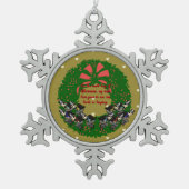 De twaalf dagen van het kerstCollectie: Dag Tien Tin Sneeuwvlok Ornament (Voorkant)