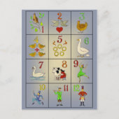 De twaalf dagen van het Poster van de kerstsong Feestdagenkaart (Voorkant)